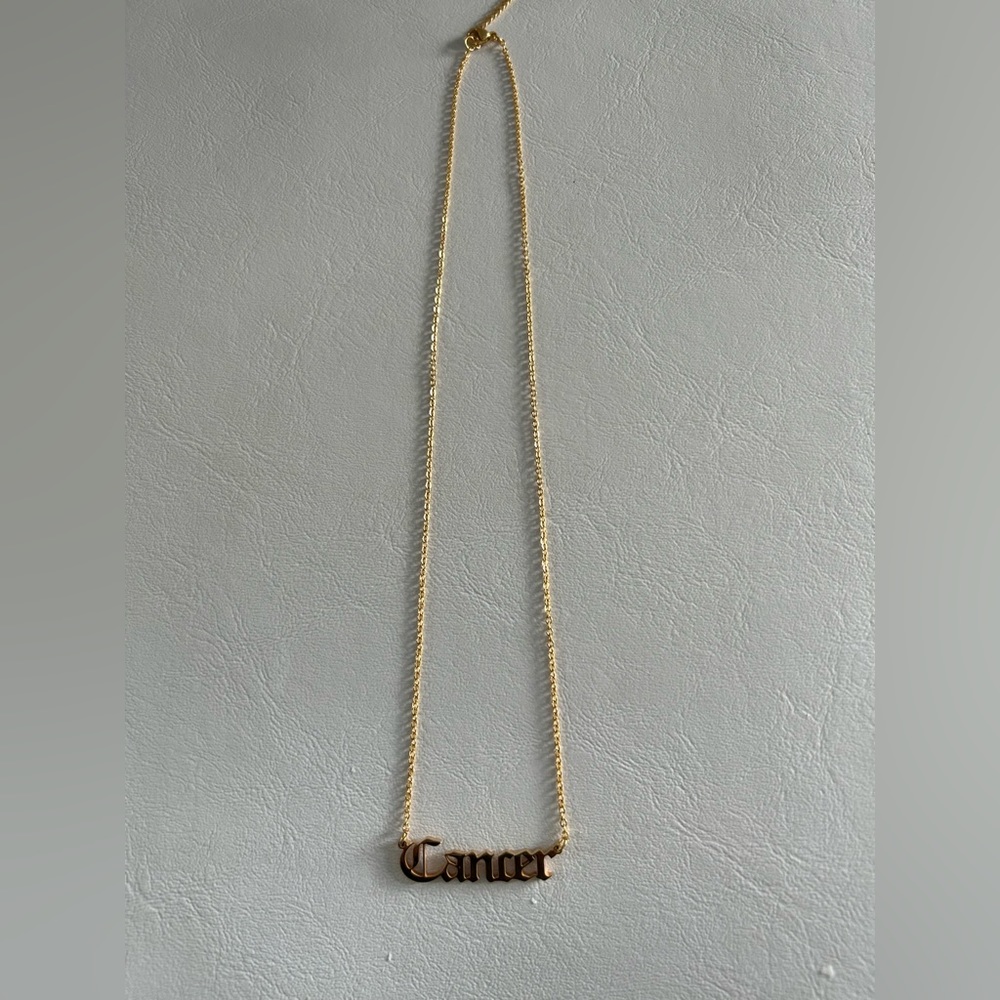 Gold plate zodiac necklace